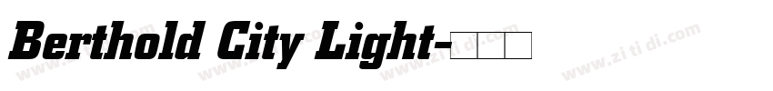Berthold City Light字体转换